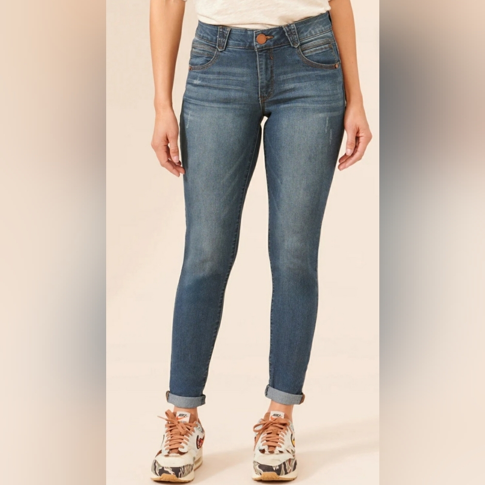 Democracy "Ab"solution® Cuffed Indigo Ankle Skimmer Jean in Indigo Size 14
